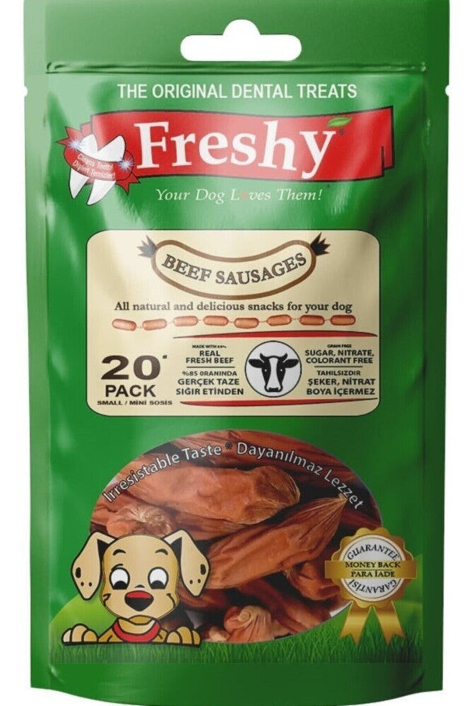 Freshy Mini Sausages Small Küçük Boy Sosis Köpek Ödülü - Paket 100 GR 15'LI | SRC: Barcode: 8698595910181